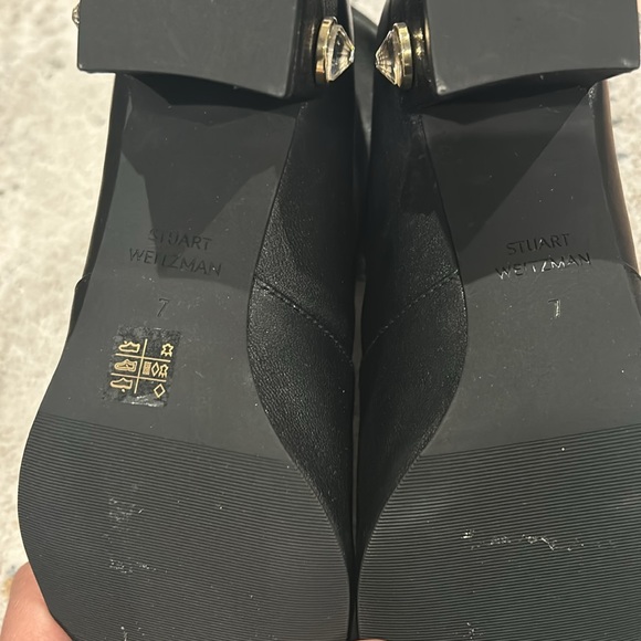 Stuart Weitzman Allshine 60 Leather Bootie in black size 7 NWT - Picture 11 of 13